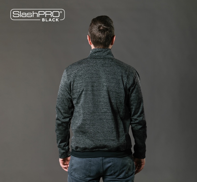 SlashPRO® BLACK Slash Resistant Turtleneck Zipped Jacket